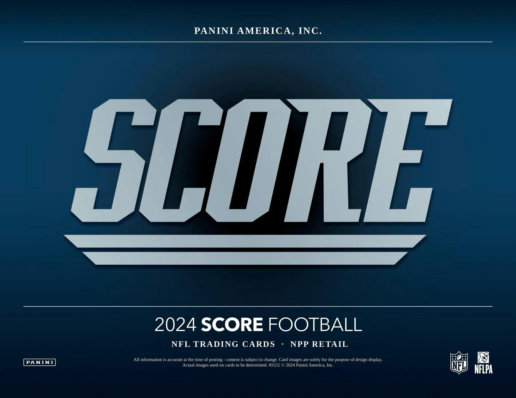 2024 Panini Score Football Retail 24-Pack Box