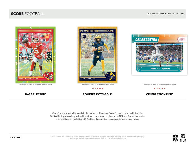 2024 Panini Score Football Blaster Box (Green Parallels)