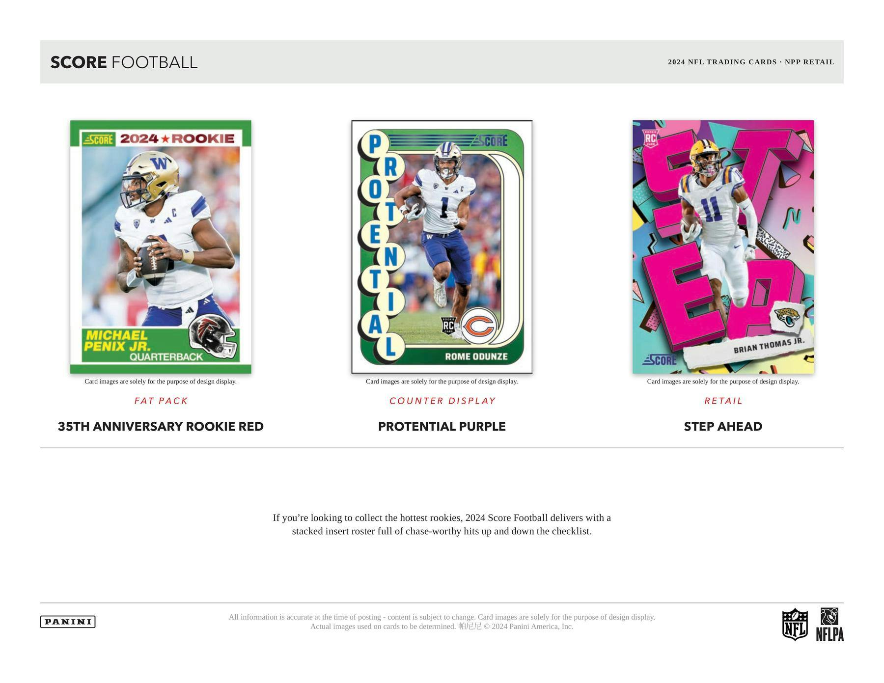 2024 Panini Score Football Retail 24-Pack Box