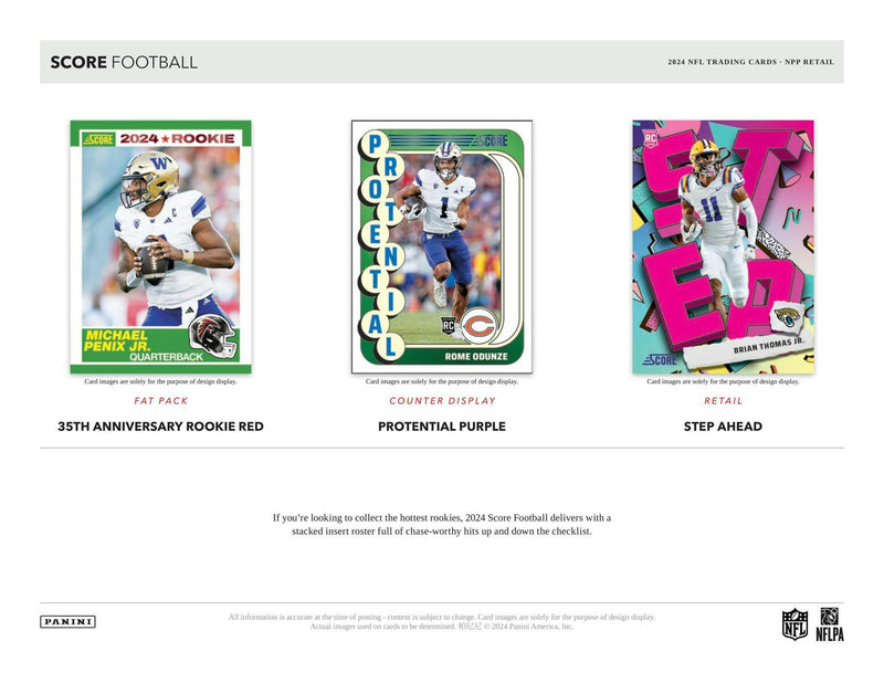 2024 Panini Score Football Blaster Box (Green Parallels)