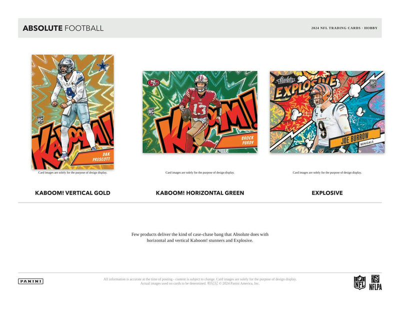 2024 Panini Absolute Football Hobby Box (3 Autos / 3 Mem)