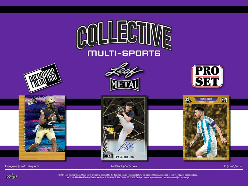 2024 Leaf Collective Multisport Hobby Box (3 Autos) Messi, Manning, Curry & More!