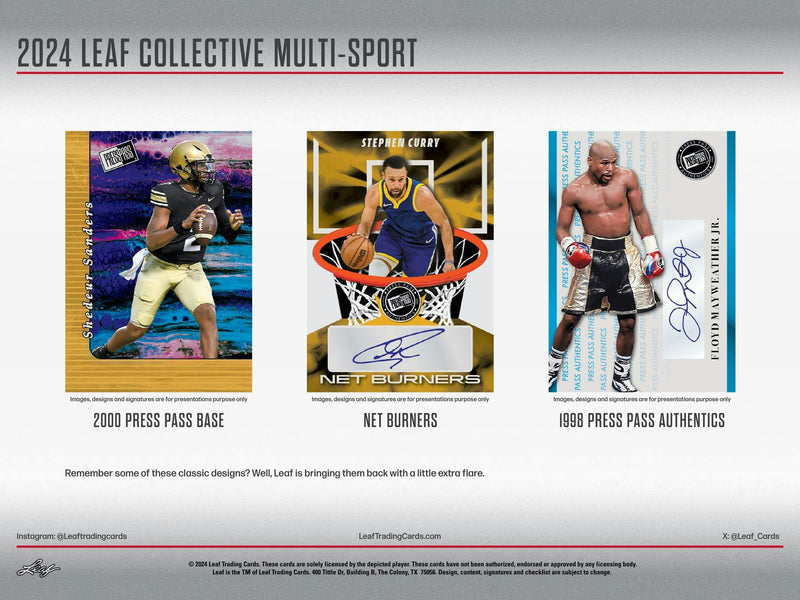 2024 Leaf Collective Multisport Hobby Box (3 Autos) Messi, Manning, Curry & More!