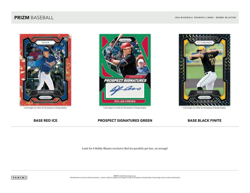 2024 Panini Prizm Baseball Hobby Blaster Box (4 Red Ice Parallels)