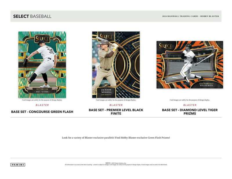 2024 Panini Select Baseball Hobby Blaster Box (1 Auto or Mem) Skenes Merrill