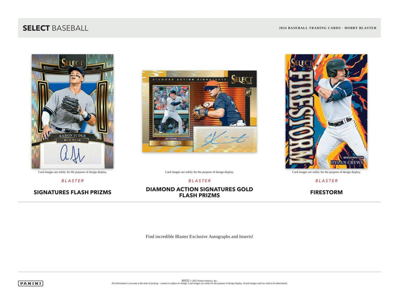 2024 Panini Select Baseball Hobby Blaster Box (1 Auto or Mem) Skenes Merrill