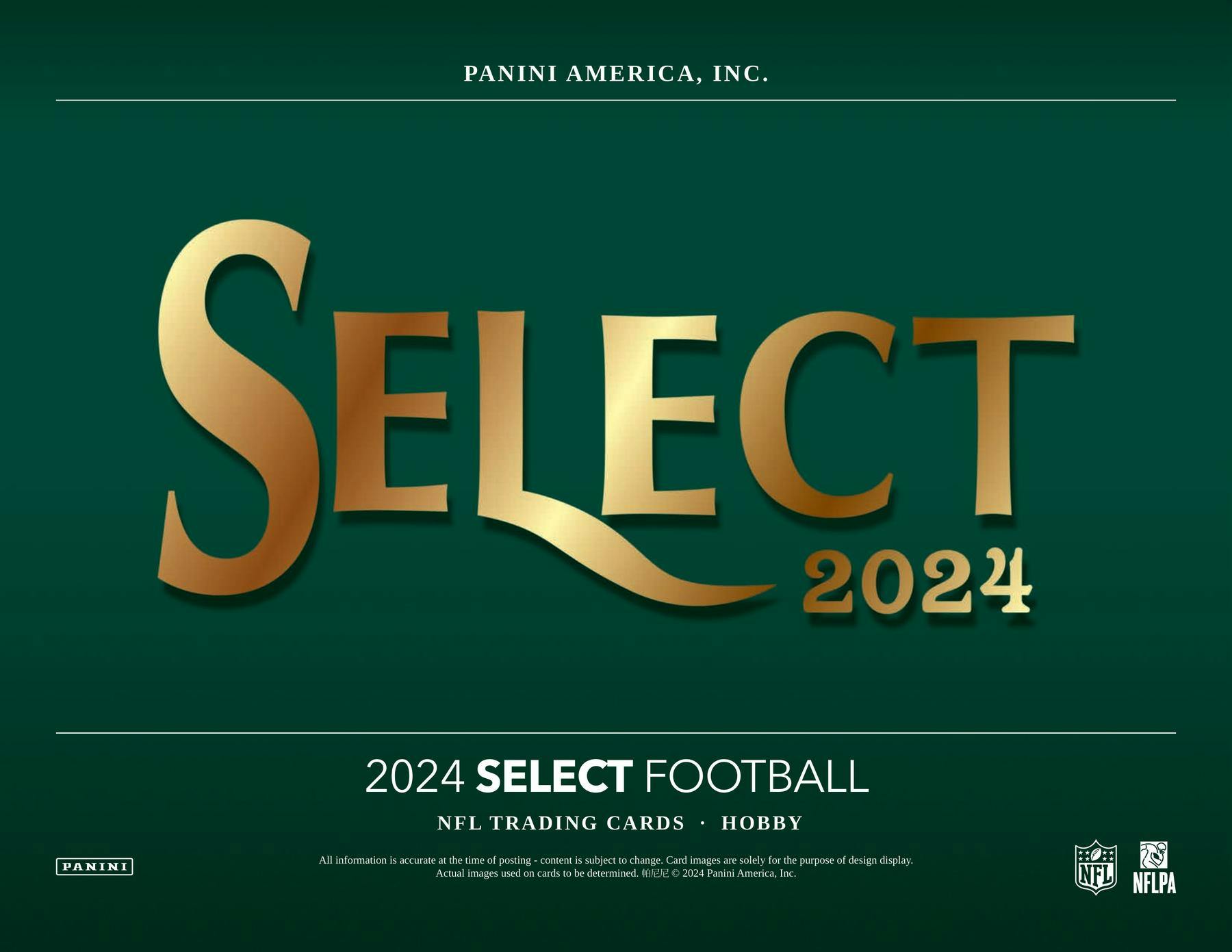 2024 Panini Select Football Hobby Box (2 Autos / 1 Mem)