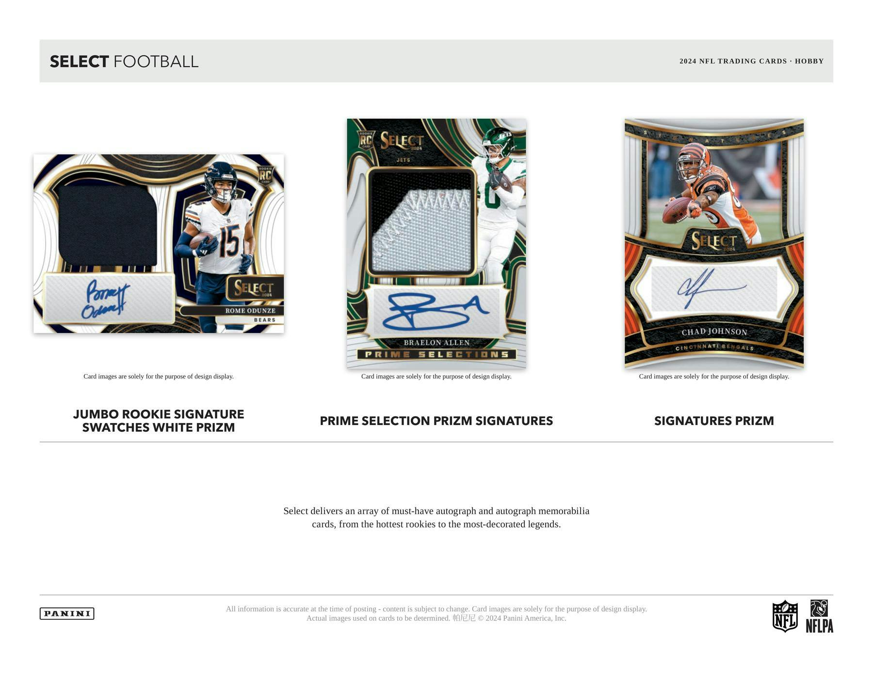 2024 Panini Select Football Hobby Box (2 Autos / 1 Mem)