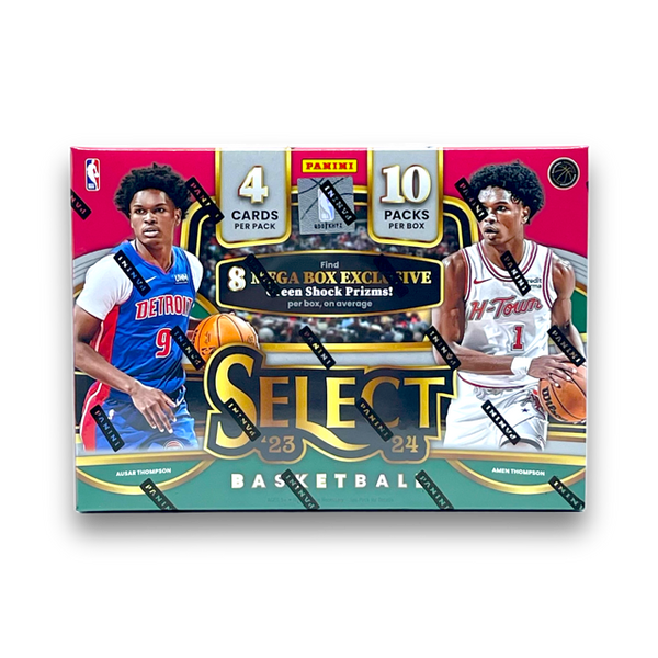 2023/24 Panini Select NBA Basketball HOBBY Exclusive MEGA Box (Green SHOCK Prizm Exclusive, Zebra / Tigers)