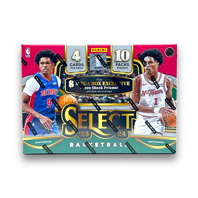 2023/24 Panini Select NBA Basketball HOBBY Exclusive MEGA Box (Green SHOCK Prizm Exclusive, Zebra / Tigers)