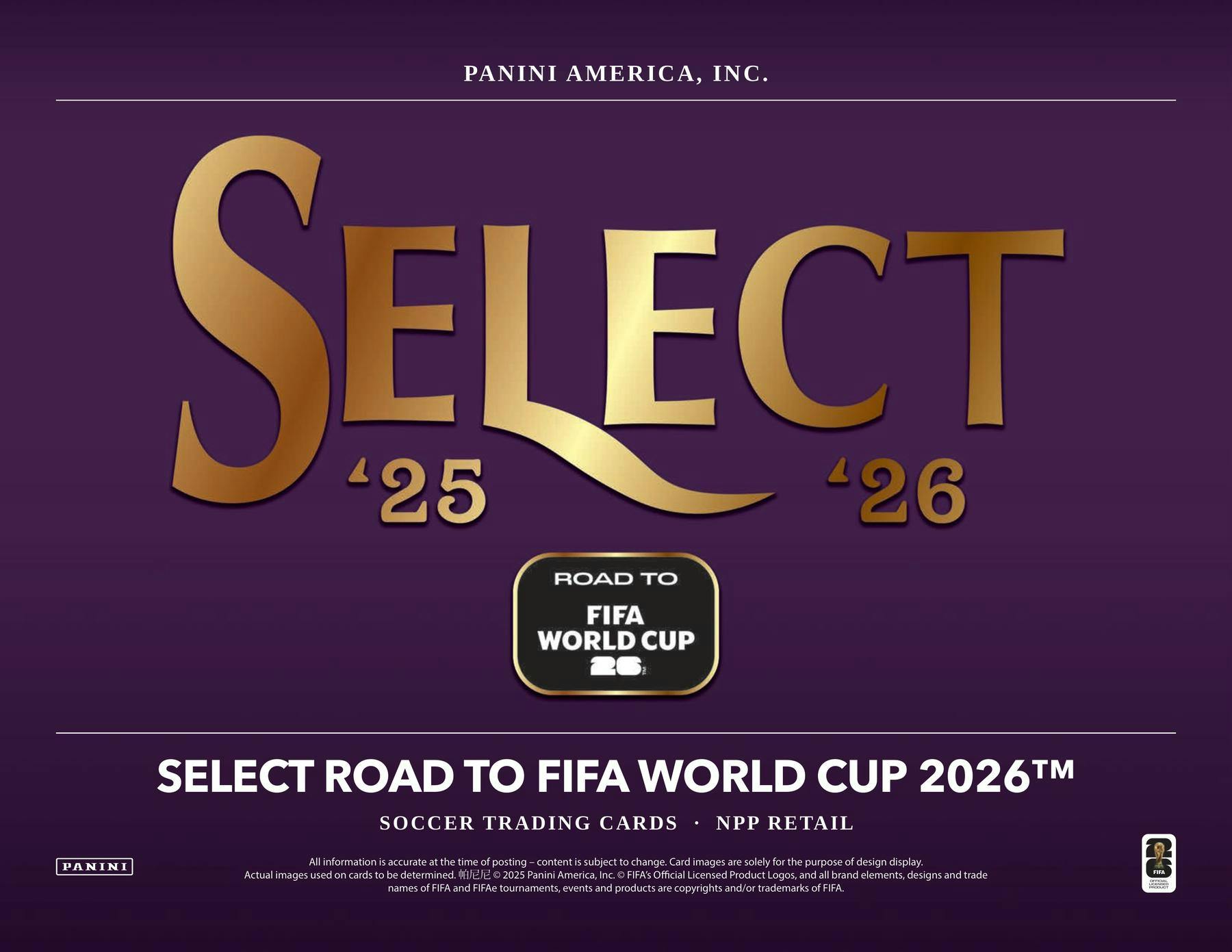 2025/26 Panini Select Road to FIFA World Cup Soccer Mega Box (Orange Ice)