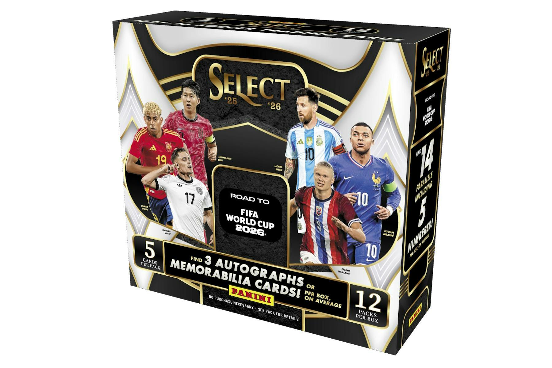 2025/26 Panini Select Road to FIFA World Cup Soccer Hobby Box (3 Auto or Mem)