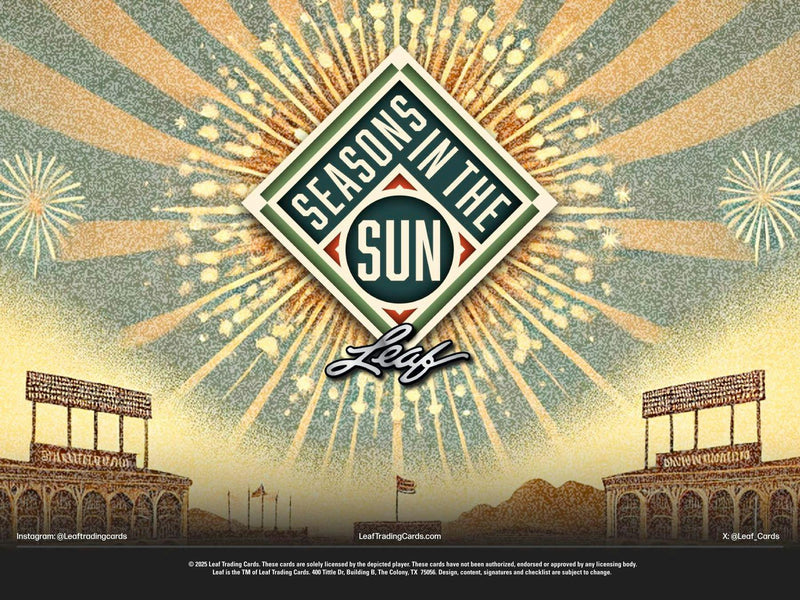 2025 Leaf Seasons in the Sun Baseball Hobby Box (Babe Ruth, Jackie Robinson, and more)