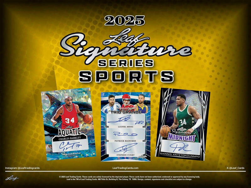 2025 Leaf Signature Series Sports Hobby Box (Four 1/1 Autograph Cards)