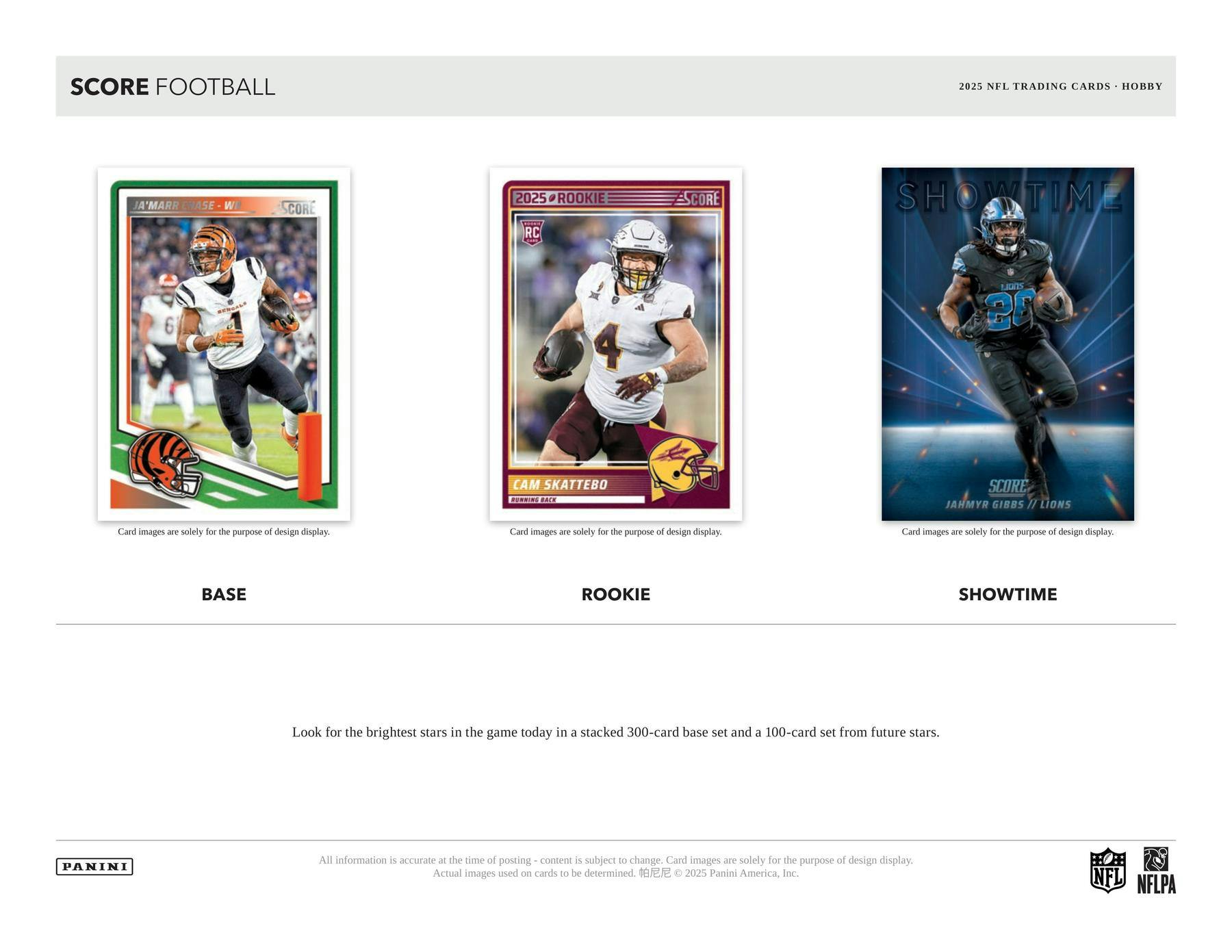 2025 Panini Score Football Hobby Box (4 Autogtaphs) (10 Jumbo Packs)