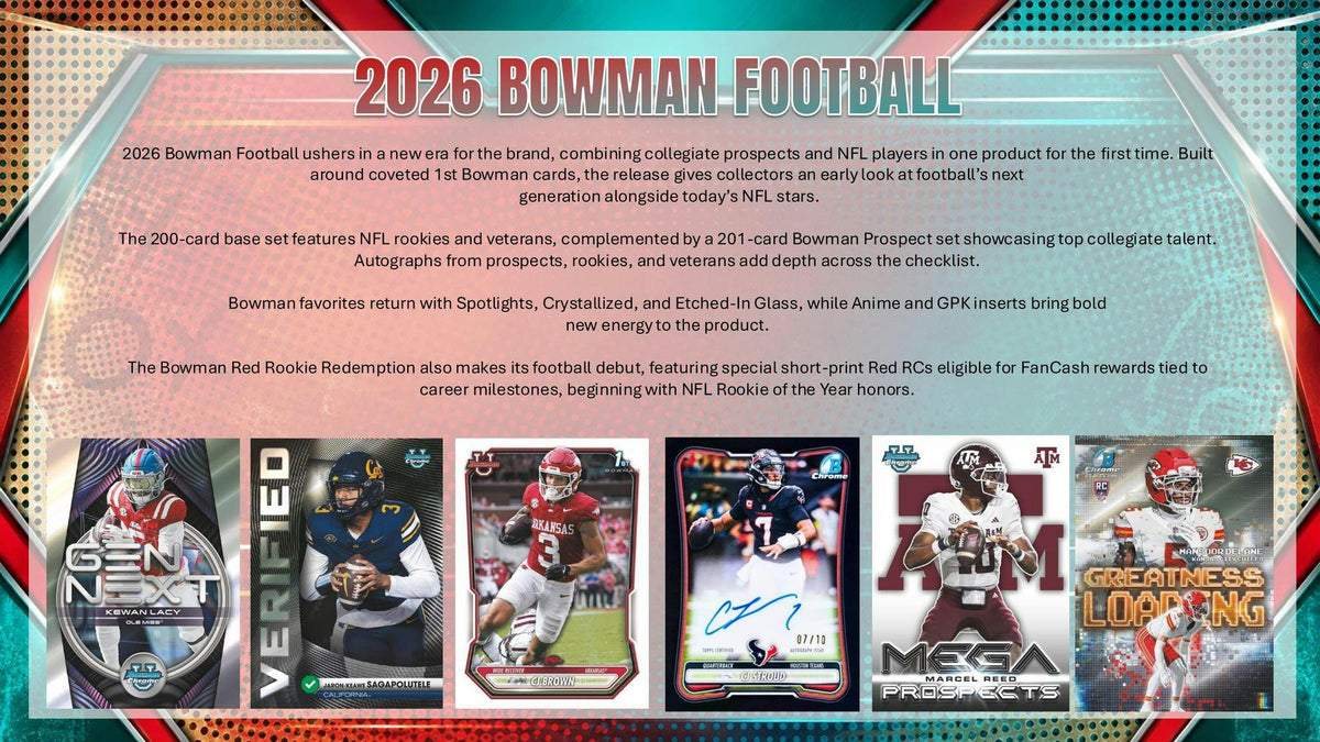 2026 Bowman Football Mega Box