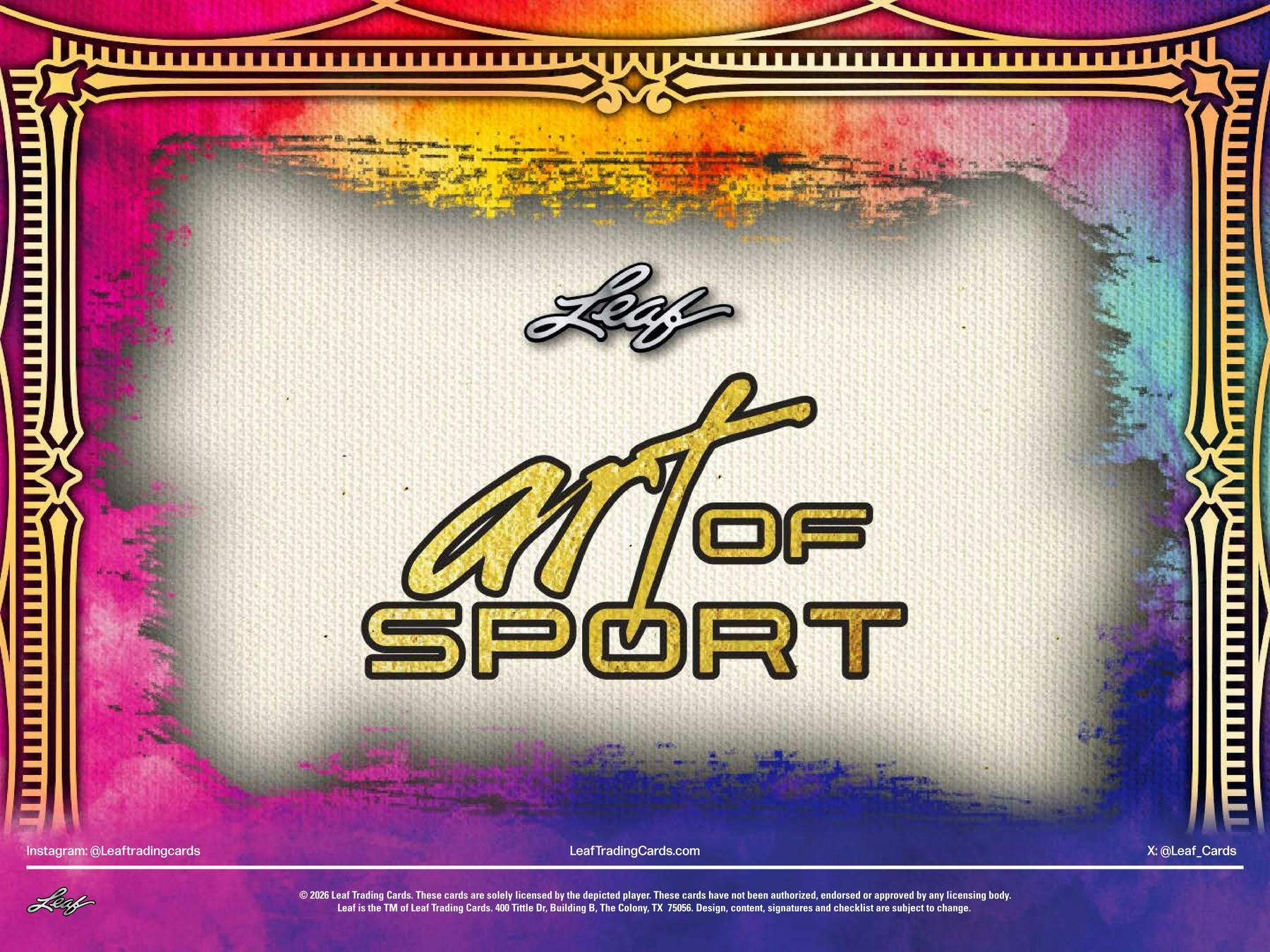 2026 Leaf Art of Sport Hobby Box (4 Premium Hits)