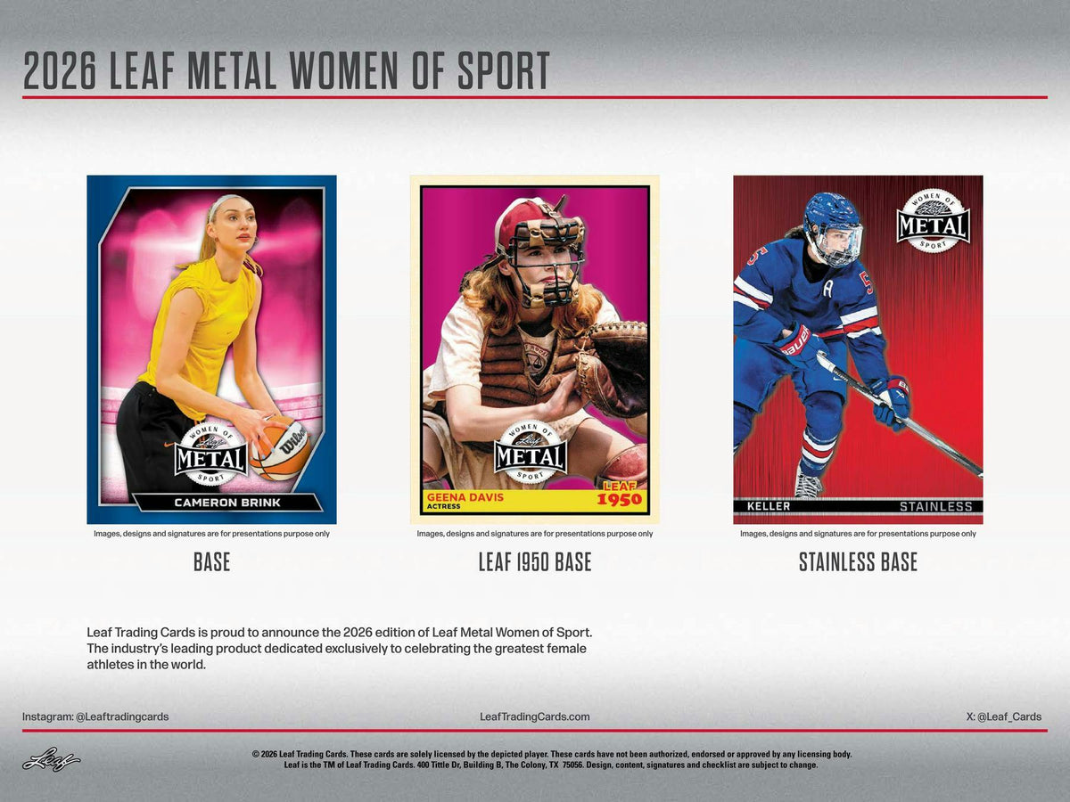 2026 Leaf Metal Women of Sport Hobby Box (4 Auto)