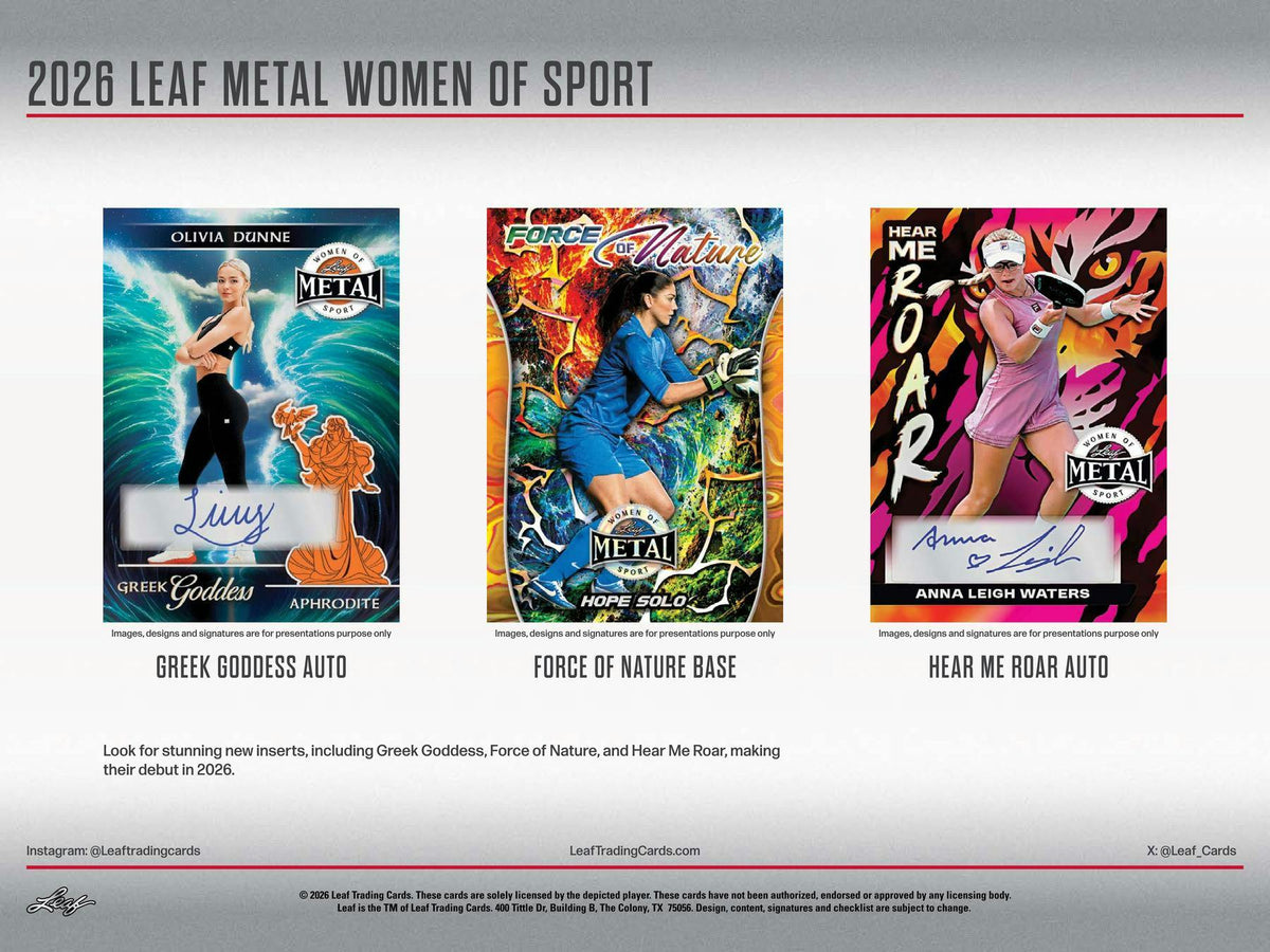 2026 Leaf Metal Women of Sport Hobby Box (4 Auto)