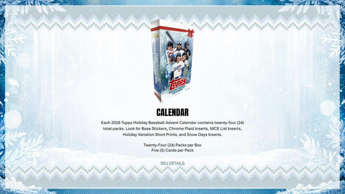 2026 Topps Holiday Baseball Mega Box (1 Autograph, Relic or Chrome Base) Christmas Edition