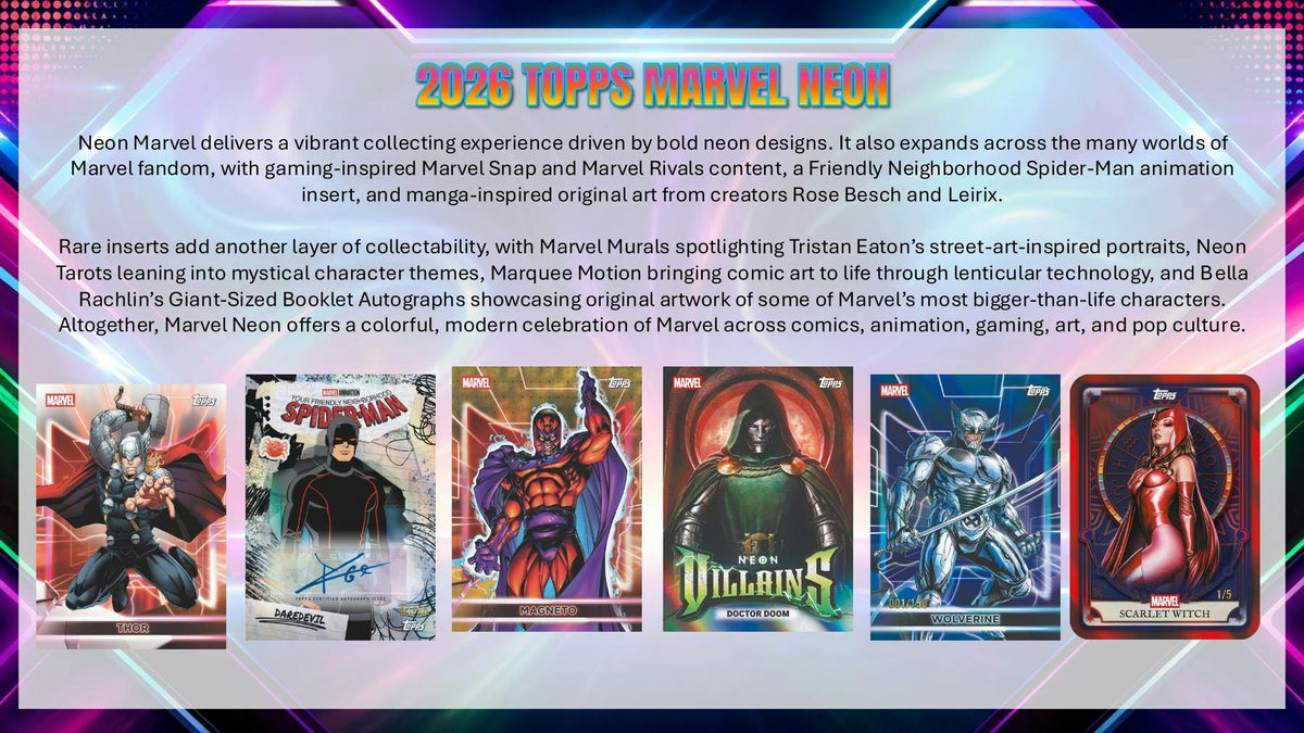 2026 Topps Marvel Neon Blaster Box