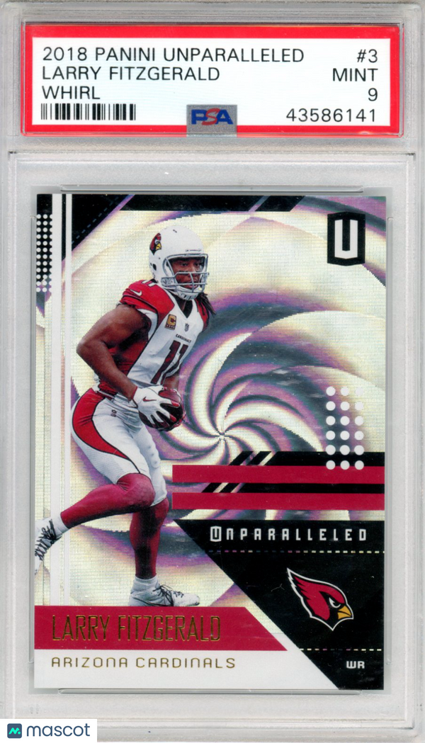 2018 Panini Unparalleled Larry Fitzgerald #3 PSA 9 Football