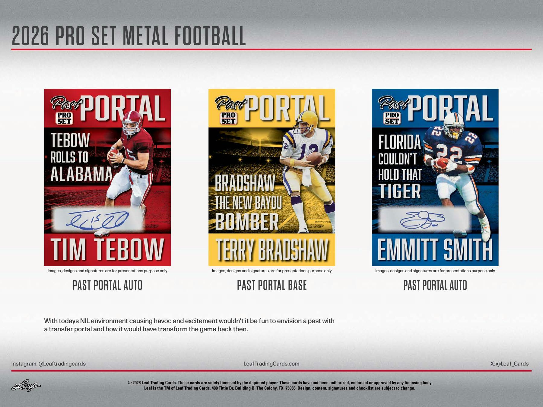 2025 Leaf Metal Football Hobby Box (4 + 1 Hobby Auto)