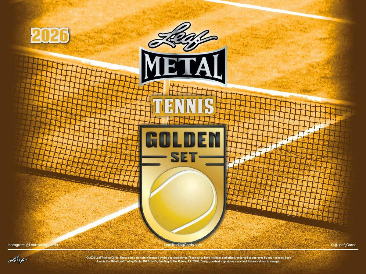 2026 Leaf Metal Tennis Golden Set Hobby Box (2 Autos)