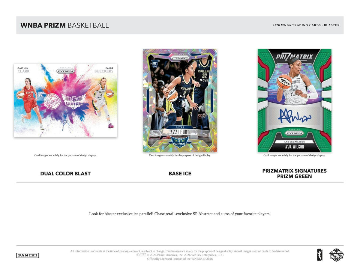 2026 Panini Prizm WNBA Basketball Blaster Box (Abstract Inserts / Ice Prizms)