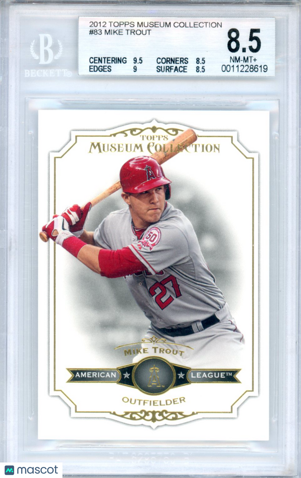 2012 Topps Museum Collection Mike Trout #83 BGS 8.5 Baseball