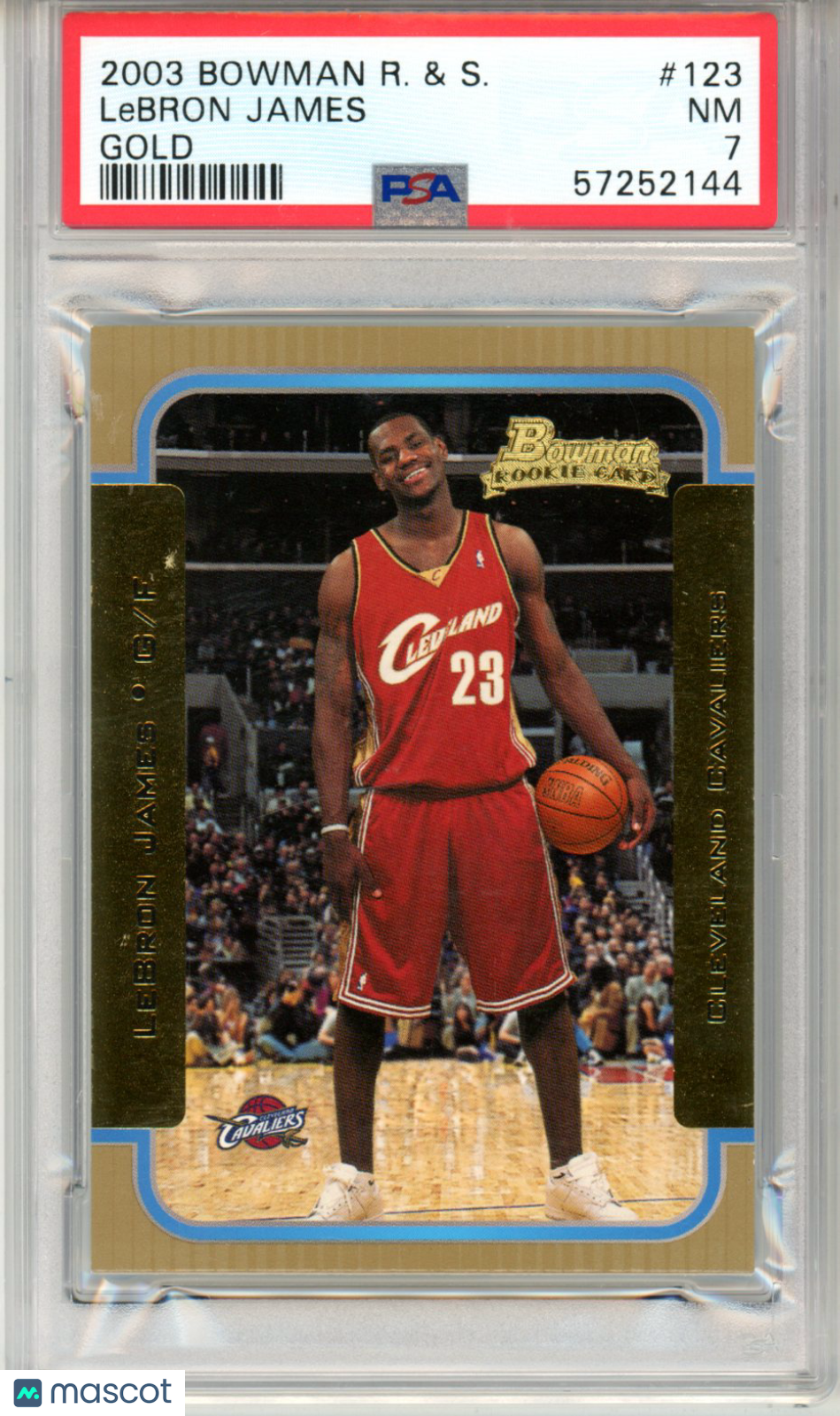 2003 Bowman Rookies & Stars LeBron James RC - Gold #123 PSA 7 Cavs (Rookie Card)