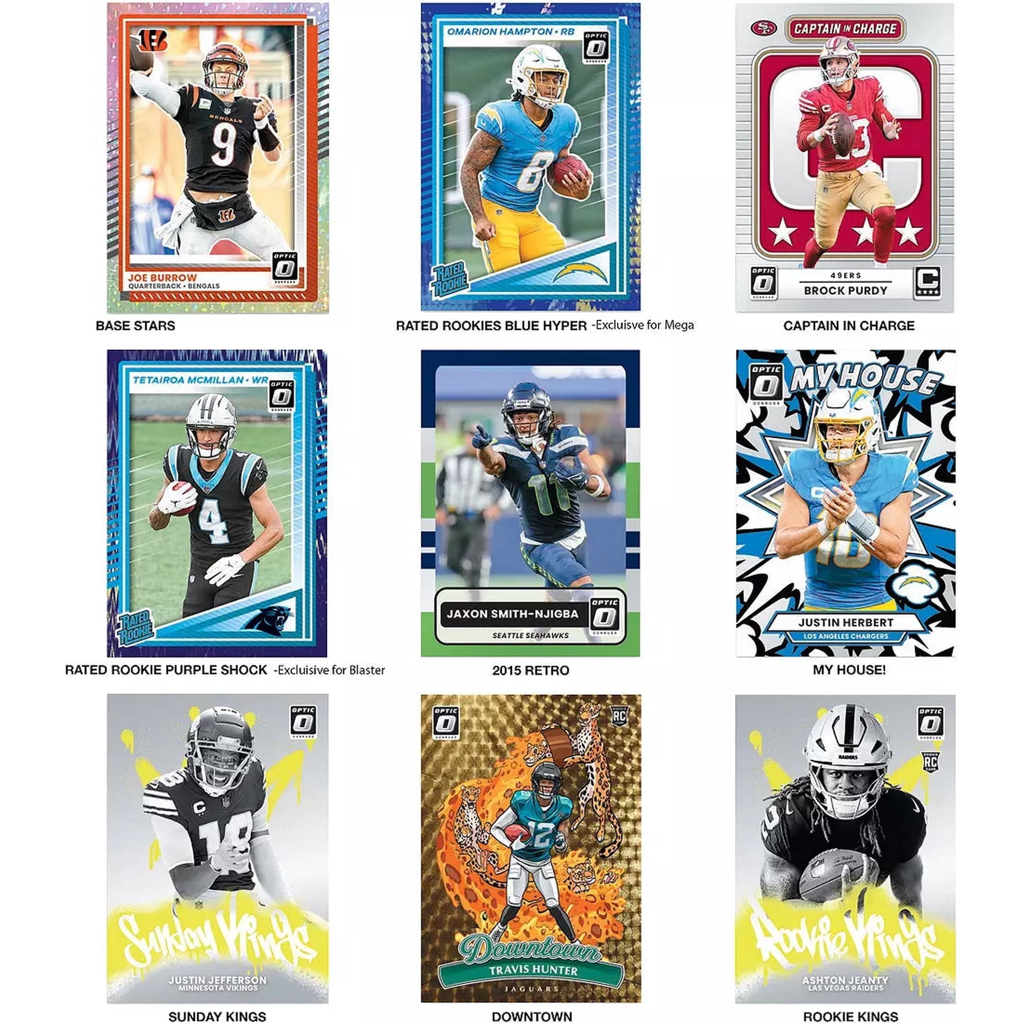 2025 Panini Optic Football Jumbo Value Box (Green Velocity) Fat Pack - NFL Blaster Box