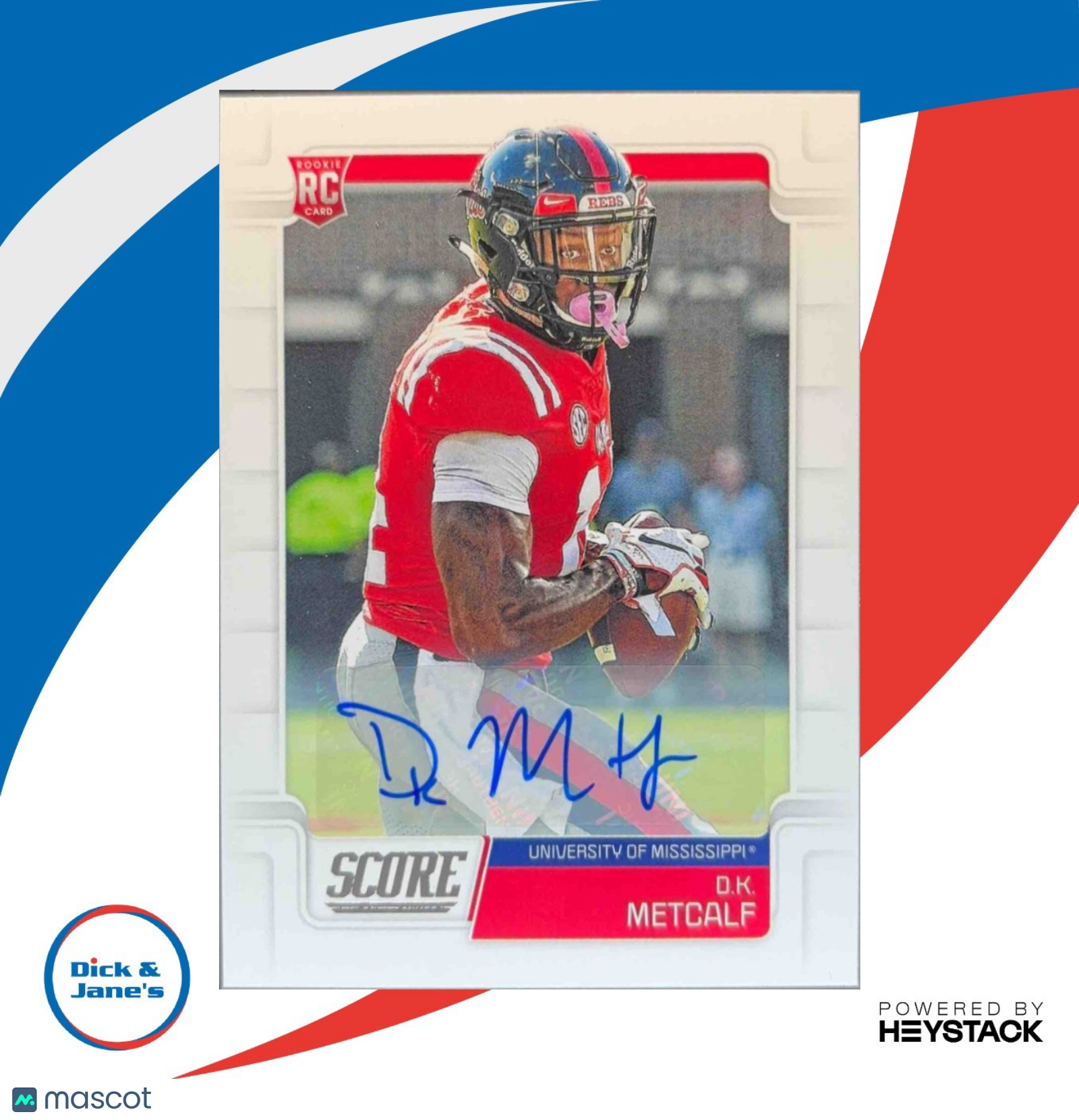 2019 Panini Score D.K. Metcalf Rookies Signatures #352 RC Auto