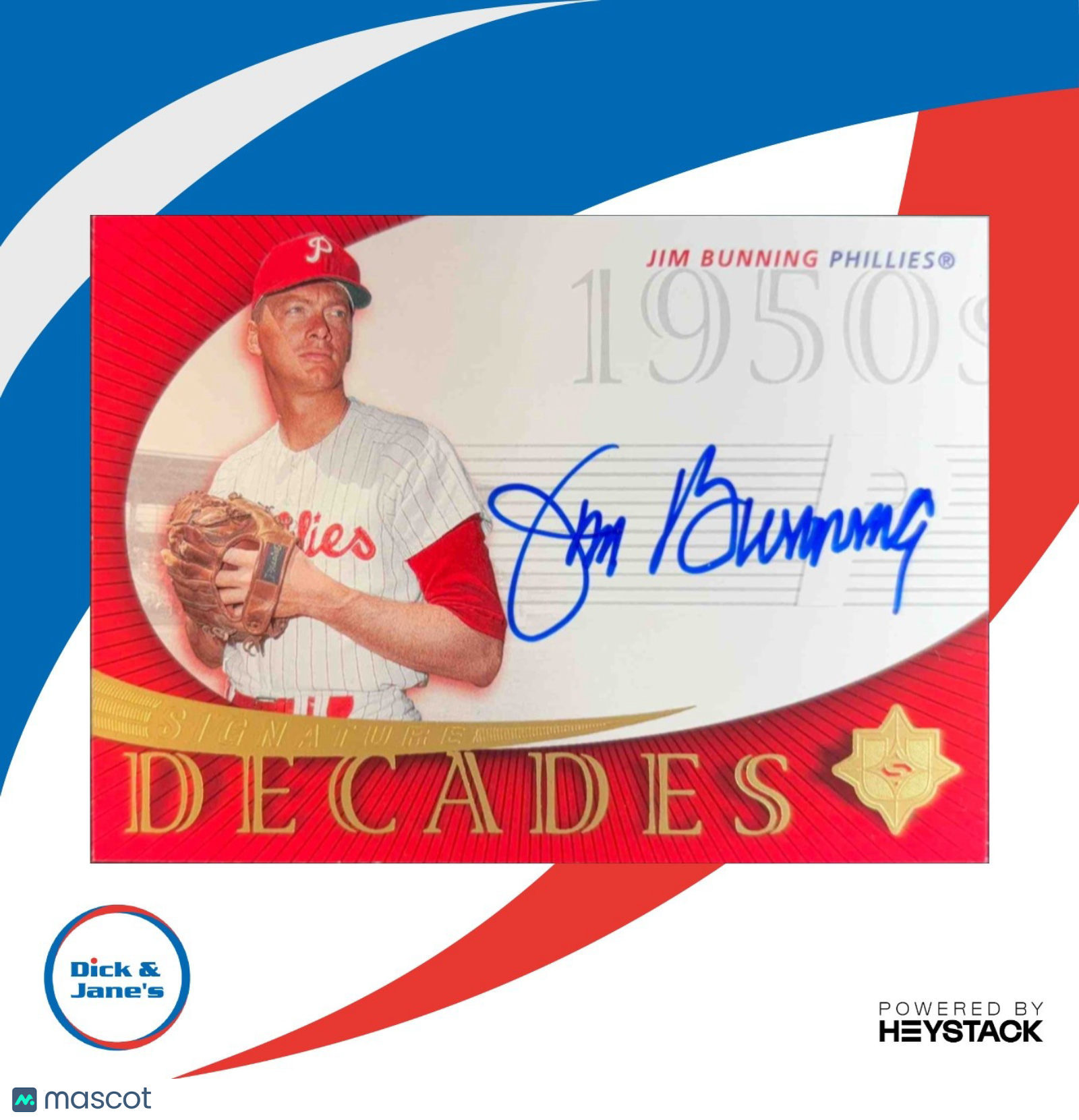 2005 Ultimate Signature Decades #JB Jim Bunning Autograph Philadelphia Phillies