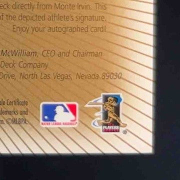 2005 Ultimate Signature Decades #MI Monte Irvin New York Giants Autograph