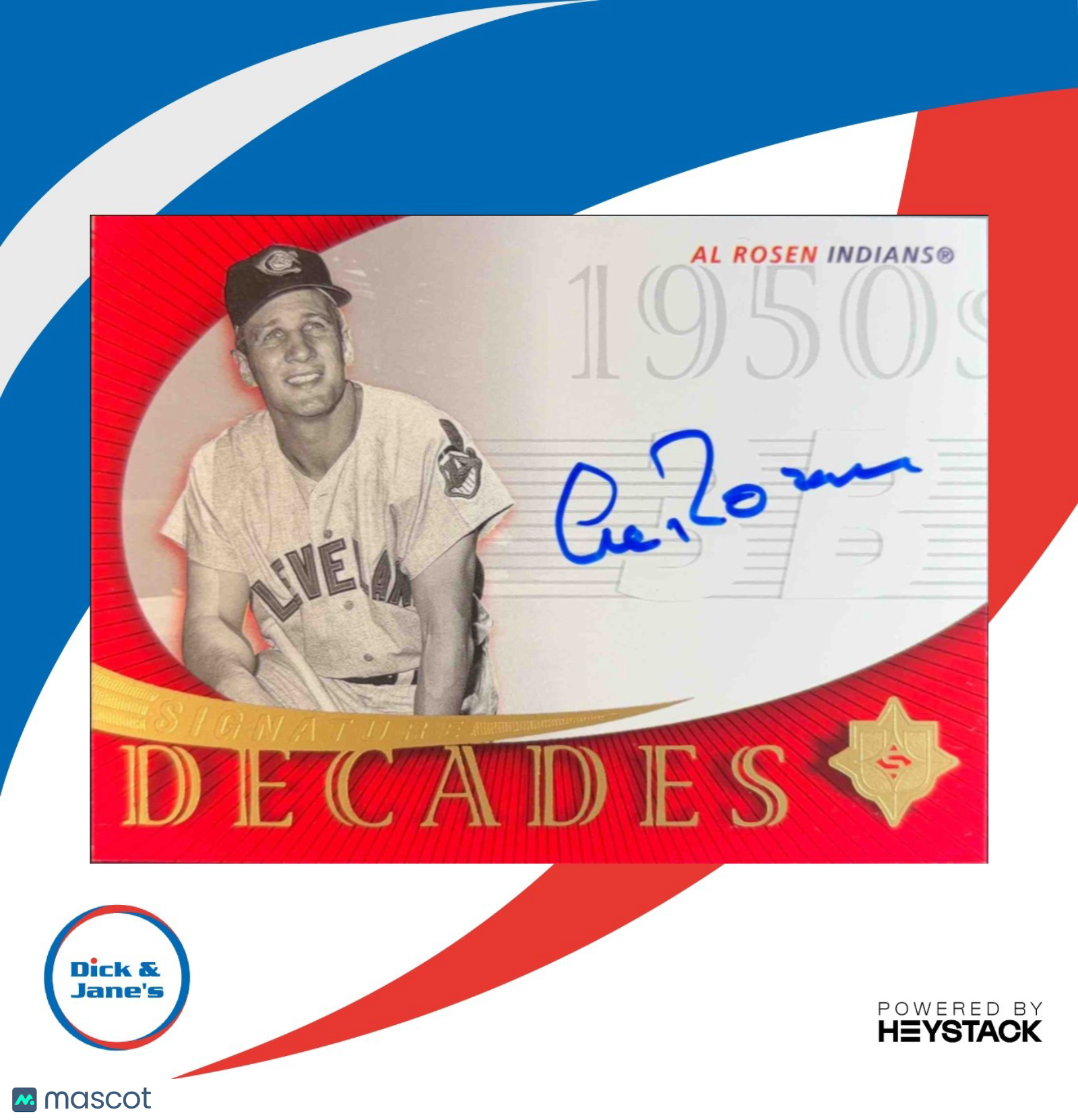 2005 Ultimate Signature Decades #AR Al Rosen Autograph Cleveland Indians