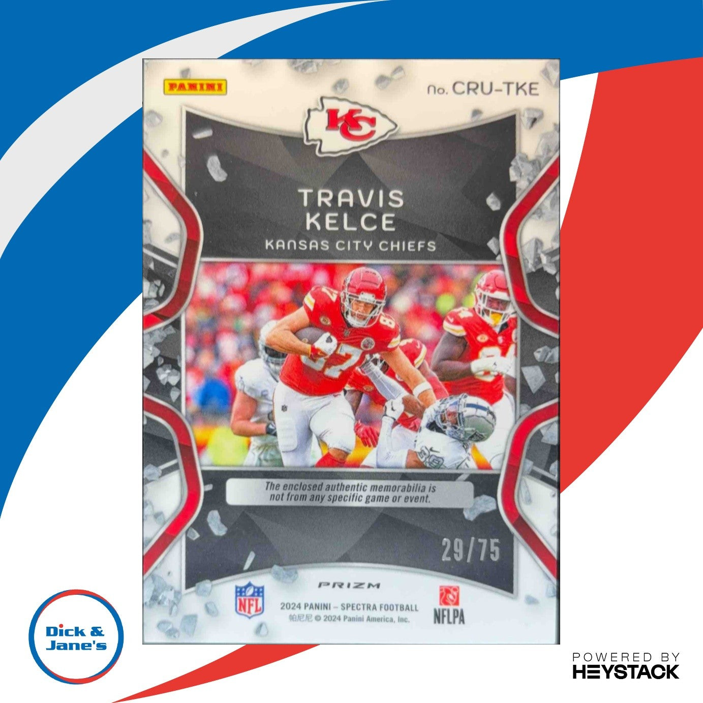 2024 Panini Spectra Travis Kelce Crush Hyper 29/75 #CRU-TKE
