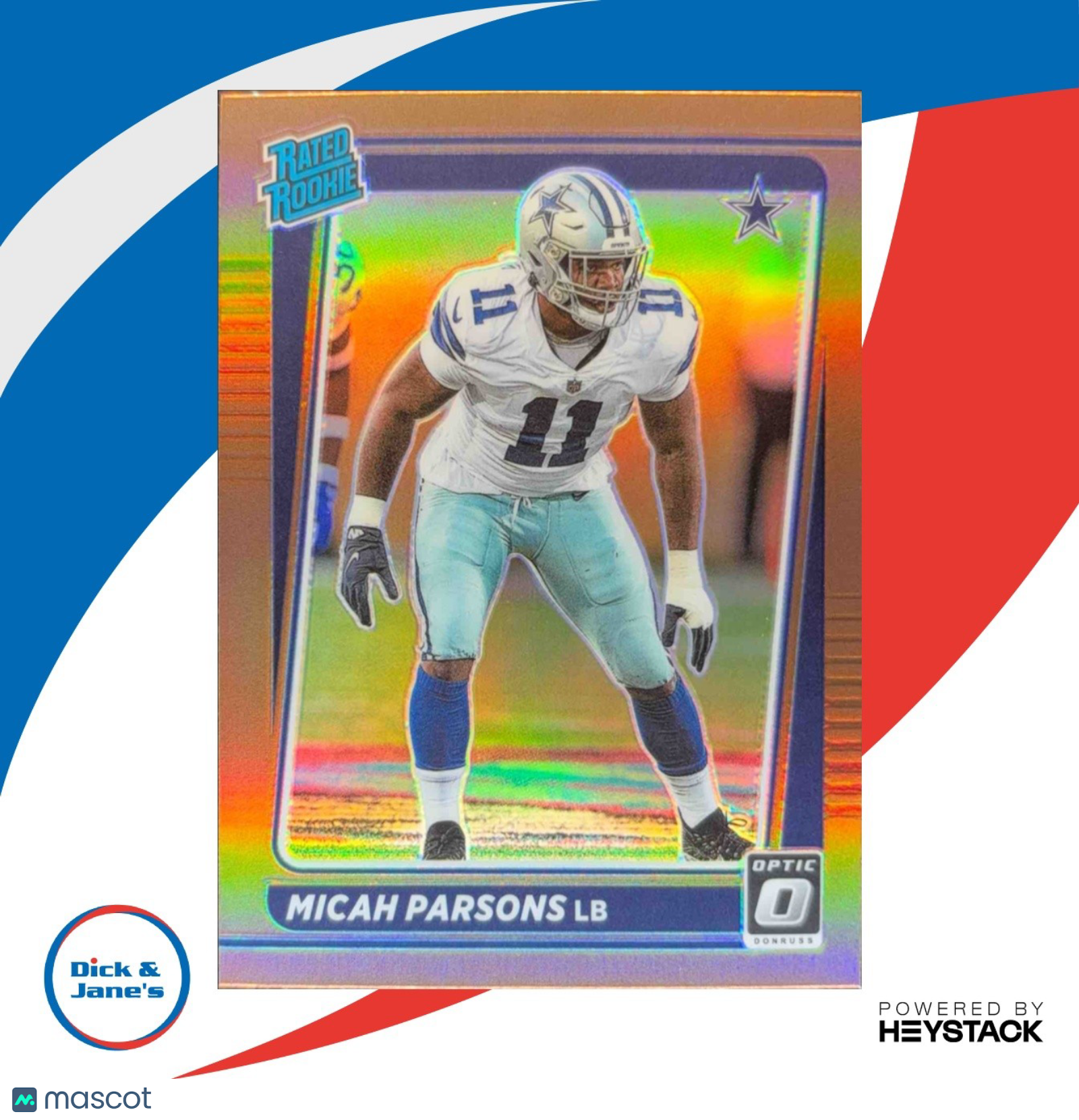 2021 Donruss Optic Micah Parsons RC Bronze #245 RC Rated Rookie Dallas Cowboys