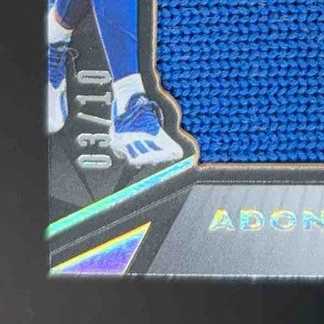 2024 Panini Black Adonai Mitchell Sizeable Rookie Memorabilia Gold 3/10 Auto
