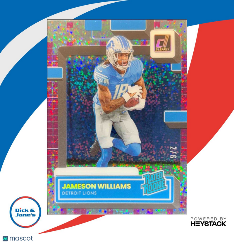 2022 Panini Clearly Donruss Jameson Williams Techno 2/6