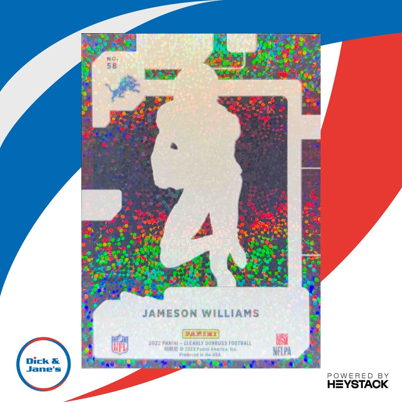 2022 Panini Clearly Donruss Jameson Williams Techno 2/6