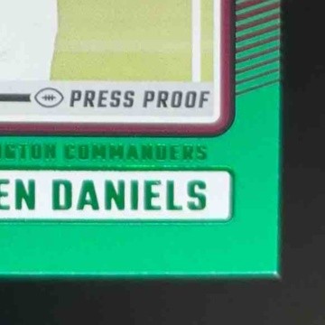 2024 Donruss Jayden Daniels Press Proof Green