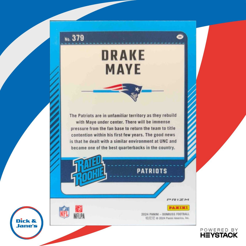 2024 Panini Donruss Drake Maye Optic Rated Rookie Preview Pink