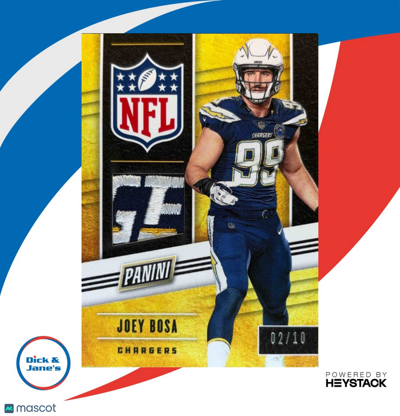 2019 Panini Black Friday Joey Bosa Massive Materials Gold Patch /10 Chargers