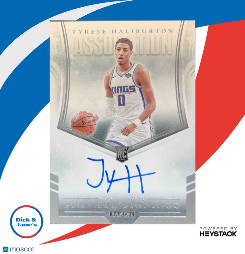 2020-21 Panini Rookie Private Signings Association Tyrese Haliburton Auto Kings