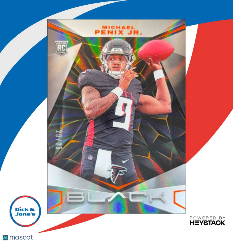 2024 Panini Black Michael Penix Jr. Rookies Citrine 20/25 RC Atlanta Falcons