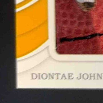 2019 Panini Immaculate Collection Diontae Johnson Rookie Pigskin Laces 1/1 RC