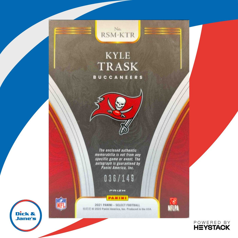 2021 Panini Select Kyle Trask Rookie Signature Memorabilia Prizm /149 RC Auto