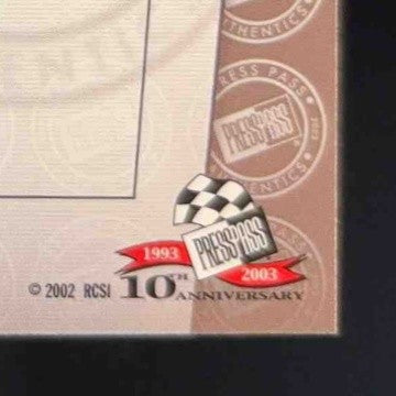2003 Press Pass Autographs NASCAR Legends Cale Yarborough Signature