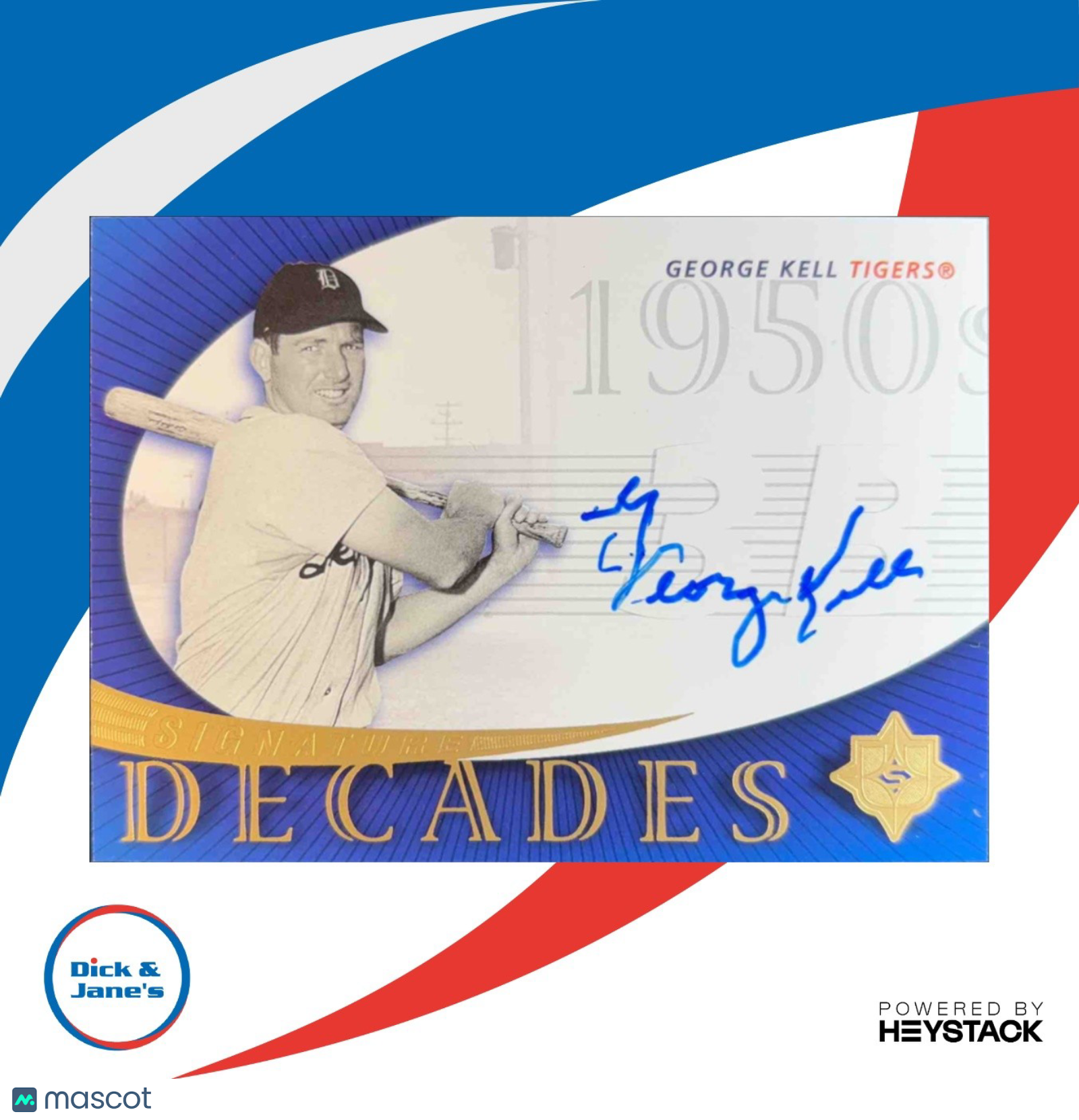 2005 Ultimate Signature Decades #GK George Kell Autograph Detroit Tigers